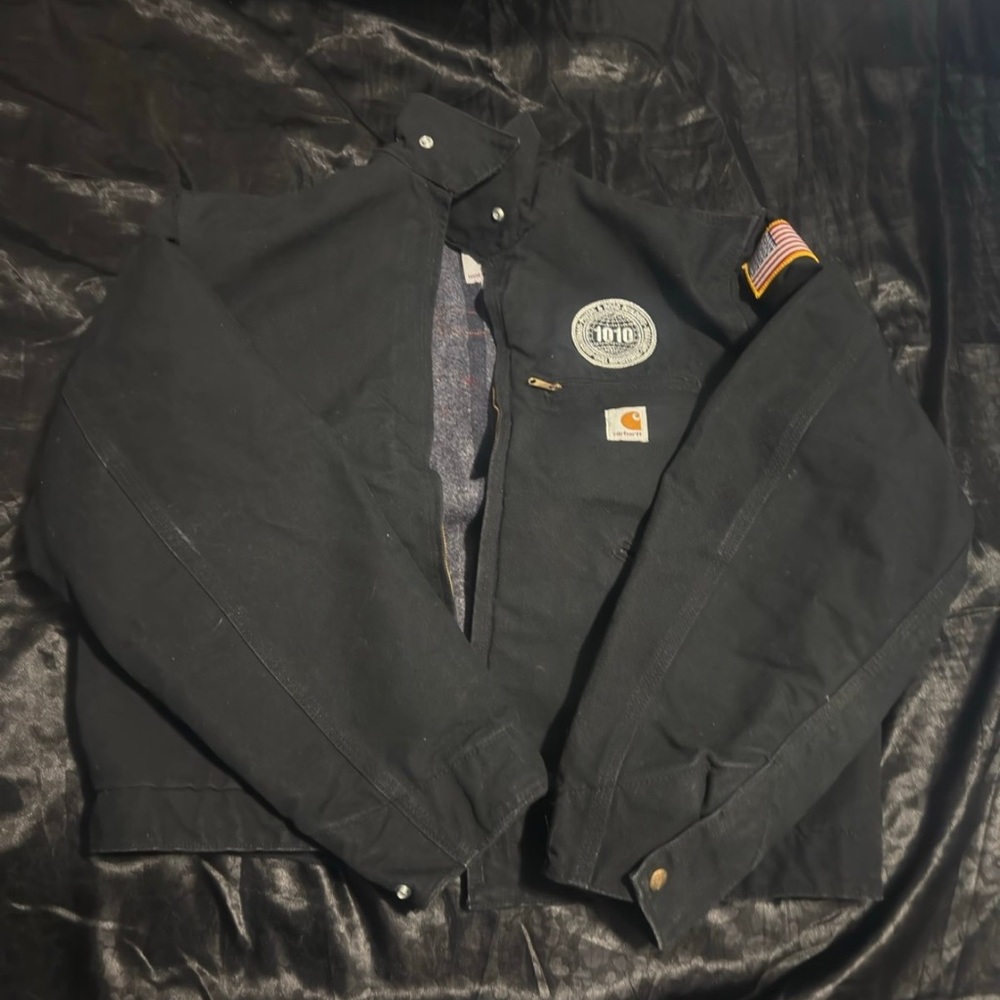Carhartt Black Bomber Jacket with Emblems